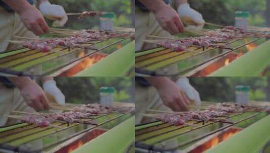 烤羊肉串高清在线视频素材下载