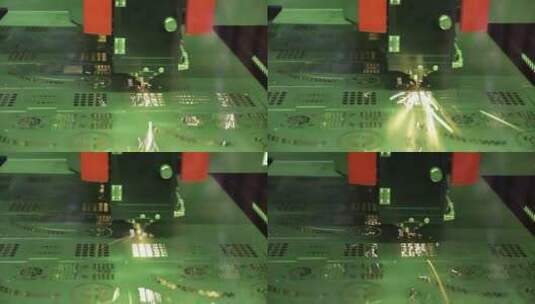 金属数控激光切割高清在线视频素材下载