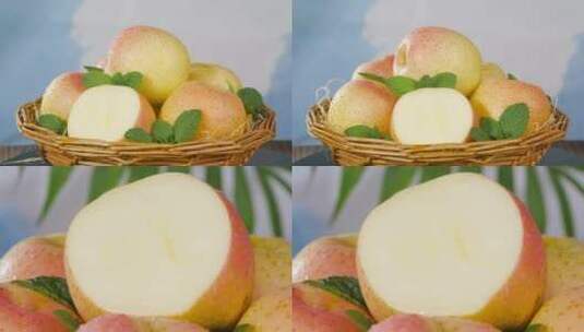 新鲜雀斑美人苹果高清在线视频素材下载