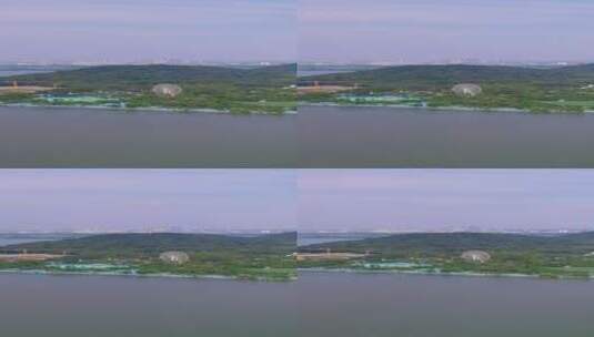 武汉月湖风景区竖屏航拍高清在线视频素材下载