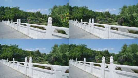 公园的中式拱桥高清在线视频素材下载