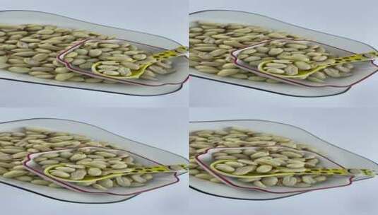 蜕皮花生仁转盘静物视频高清在线视频素材下载