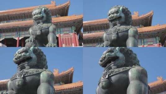北京故宫石狮子 4k超高画质 120p升格高清在线视频素材下载