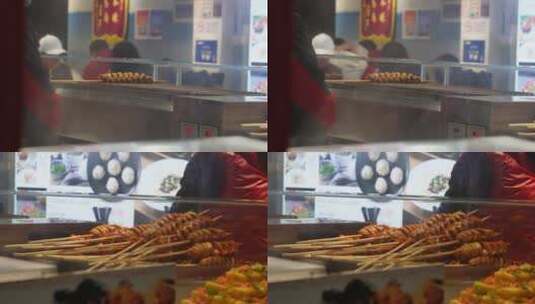【镜头合集】烤面筋网红小吃特色小吃高清在线视频素材下载