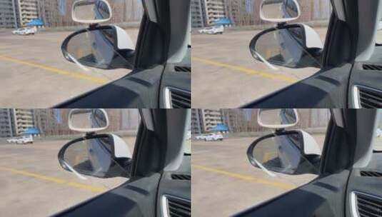 开车调整车辆后视镜车窗高清在线视频素材下载