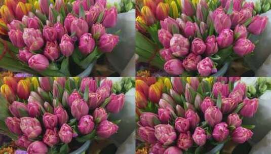 济南鲜花市场，百合、菊花、玫瑰花等高清在线视频素材下载