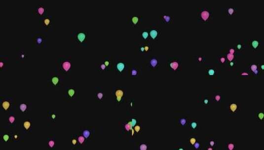 气球彩色气球上升飘动透明通道高清在线视频素材下载