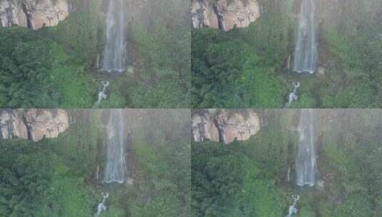 高山流水岩石瀑布生态青山绿水高清在线视频素材下载