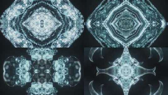 水晶钻石折射镜面vj几何万花筒高清在线视频素材下载