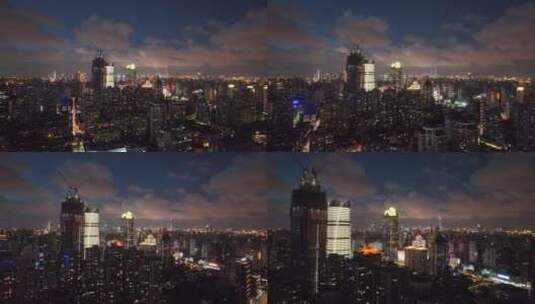 上海浦西徐家汇航拍空镜高清在线视频素材下载