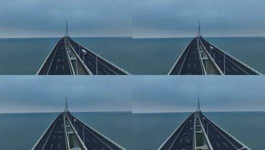 上海崇明长兴岛跨江大桥长江大桥航拍高清在线视频素材下载