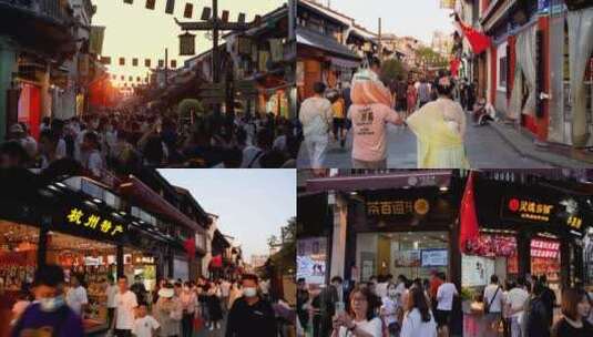杭州河坊街4K实拍视频高清在线视频素材下载