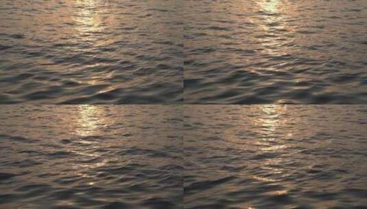 日落海浪橘子海金色水波高清在线视频素材下载