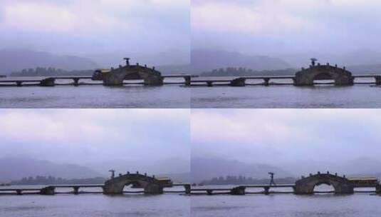 江南 杭州山川 自然风景 桥 西湖 建筑 水墨高清在线视频素材下载