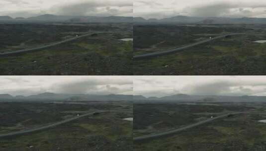 航拍的冰岛景观高清在线视频素材下载