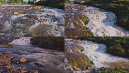威宁羊街大河流水瀑布高清在线视频素材下载