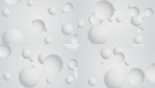 艺术抽象   唯美简约白色小球浮动背景高清在线视频素材下载