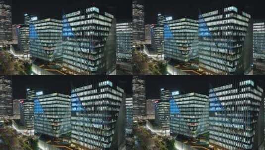 上海前滩现代商务楼高清在线视频素材下载