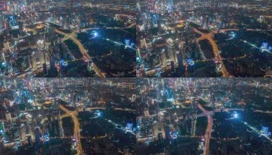 上海黄浦区延安路高架夜景延时高清在线视频素材下载