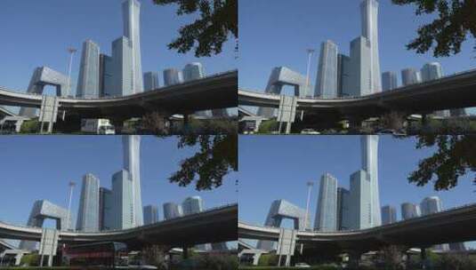 北京城市CBD商业中心国贸金融地产高清在线视频素材下载
