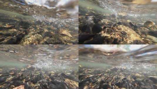 水下光影 河底湖畔高清在线视频素材下载