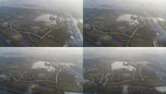 航拍莱阳城市空镜高清在线视频素材下载
