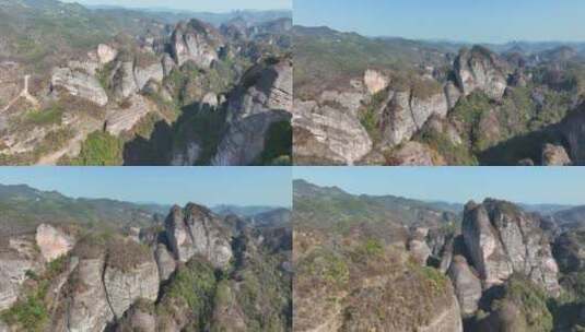 4K航拍 桂林资源八角寨山形高清在线视频素材下载