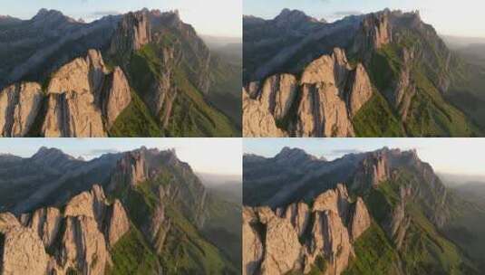 大自然山脉景观航拍高清在线视频素材下载