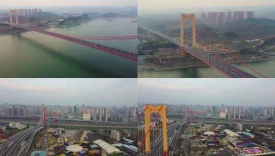 长江大桥高清在线视频素材下载