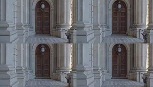 澳大利亚墨尔本教堂台阶庄严浪漫婚纱高清在线视频素材下载