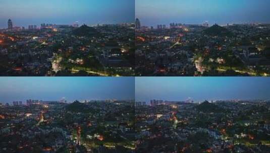 青岛老城区夜景高清在线视频素材下载
