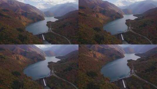 山中的湖泊风景高清在线视频素材下载