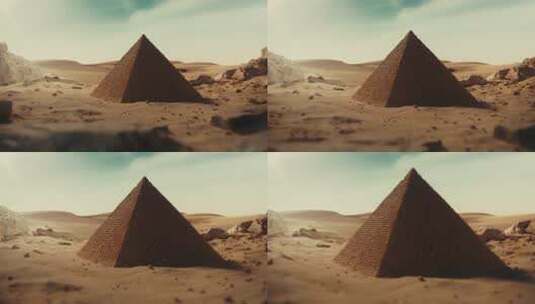 埃及金字塔航拍高清在线视频素材下载