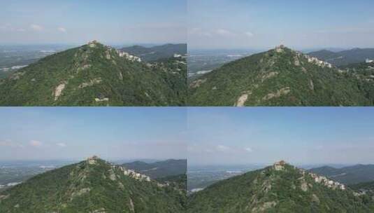 航拍湖北武汉木兰山风景区木兰金顶高清在线视频素材下载