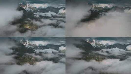 云南风光云层下的怒江大峡谷丙中洛高清在线视频素材下载