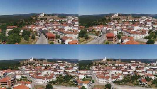 佩内拉村。科英布拉，葡萄牙。鸟瞰高清在线视频素材下载