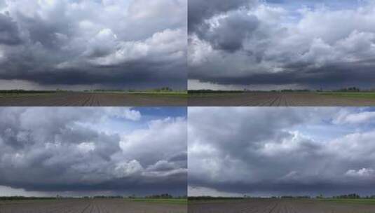 农田上多变的云层高清在线视频素材下载