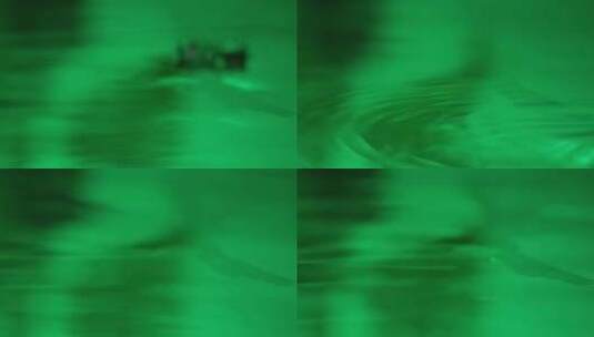 水滴落 涟漪 绿色 意境高清在线视频素材下载