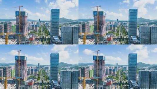 海南三亚吉阳区自贸港城市经济金融航拍高清在线视频素材下载