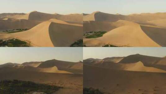 沙漠绿洲 沙漠航拍4K高清在线视频素材下载