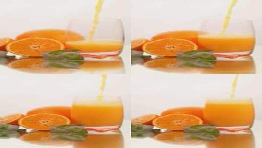 橙子 橙汁 果汁 饮料高清在线视频素材下载