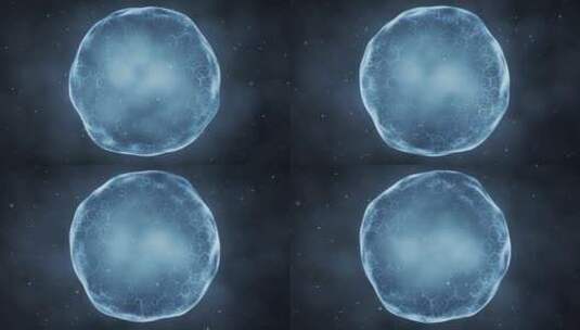 动画 蓝色 分子 细胞高清在线视频素材下载