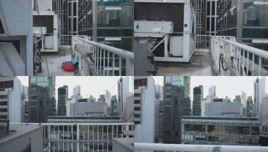 香港迷你中环天台台阶高清在线视频素材下载