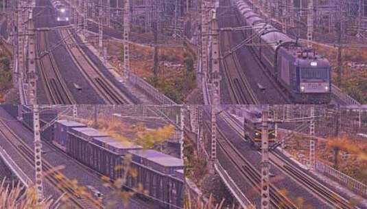 4k 实拍铁路运输火车高清在线视频素材下载