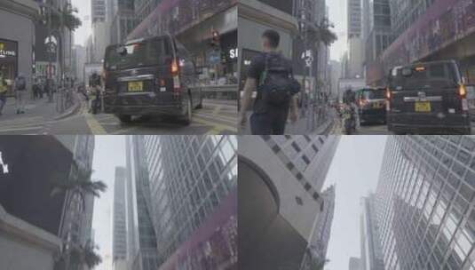 香港街景车流高清在线视频素材下载