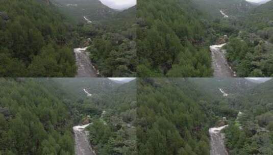 雨后泰山，龙潭飞瀑，高山流水高清在线视频素材下载