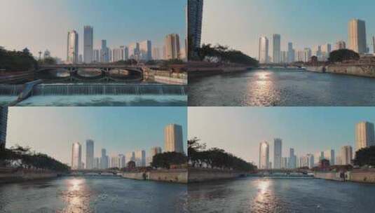 锦江生态城市河流高清在线视频素材下载