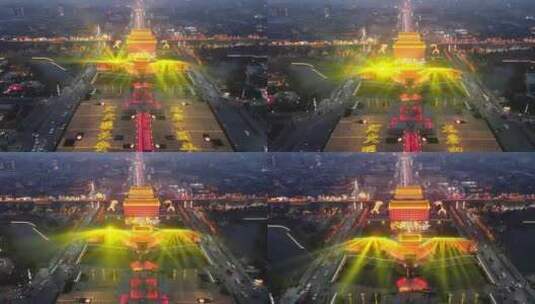 2024年西安城墙花灯 永宁门 元宵节高清在线视频素材下载
