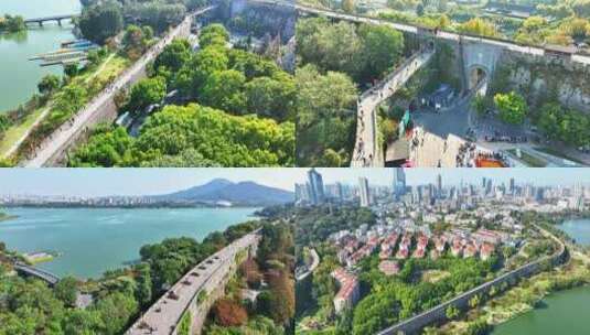 南京市解放门 古城墙高清在线视频素材下载