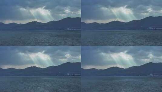 云南澄江抚仙湖的阳光高清在线视频素材下载
